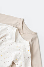 Charger l&#39;image dans la galerie, Pyjama pour bébé couleur écru stone en 100% coton biologique GOTS interlock Slow fashion vêtement bébé bio éthique durable éco-responsable
