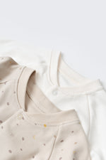 Charger l&#39;image dans la galerie, Pyjama pour bébé couleur stone écru en 100% coton biologique GOTS interlock Slow fashion vêtement bébé bio éthique durable éco-responsable
